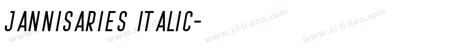 Jannisaries Italic字体转换